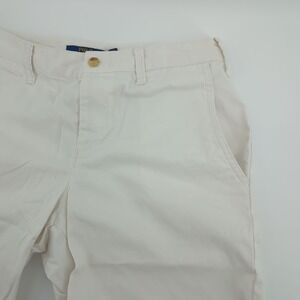 Polo Ralph Lauren Shorts Women's 2 White Flat Front Relaxed Fit Cotton Chino